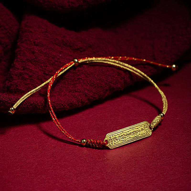 Nimara Ritual 14K Gold-plated Copper Amulet Protection Red Golden Rope Bracelet