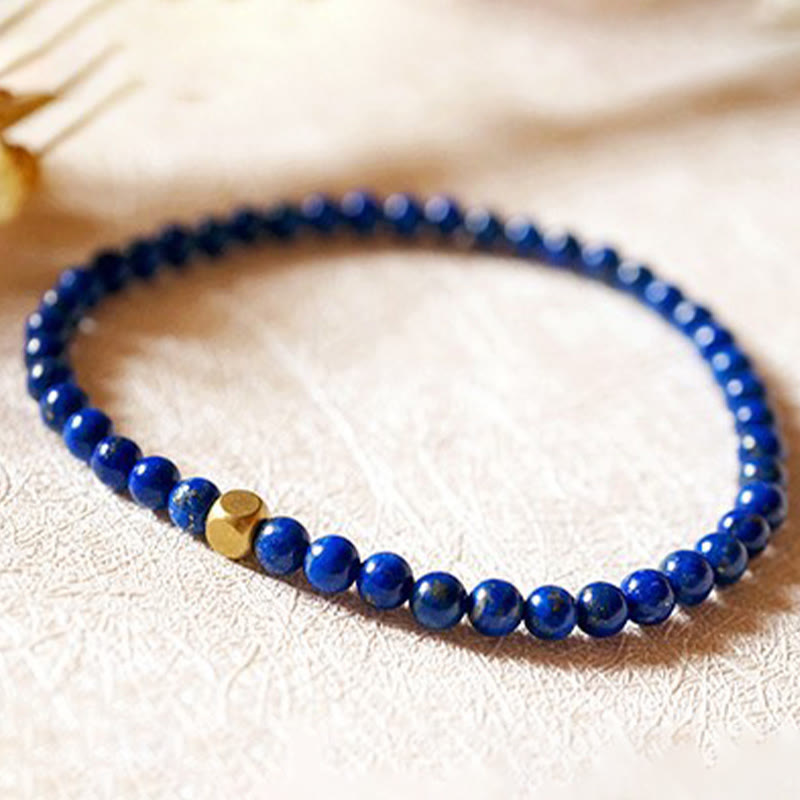 Nimara Ritual 4mm Ultra-thin Lazurite Beads Self Care Bracelet
