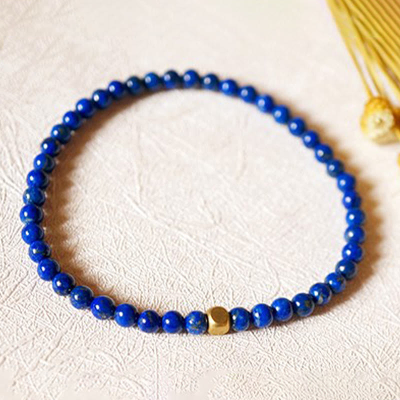 Nimara Ritual 4mm Ultra-thin Lazurite Beads Self Care Bracelet