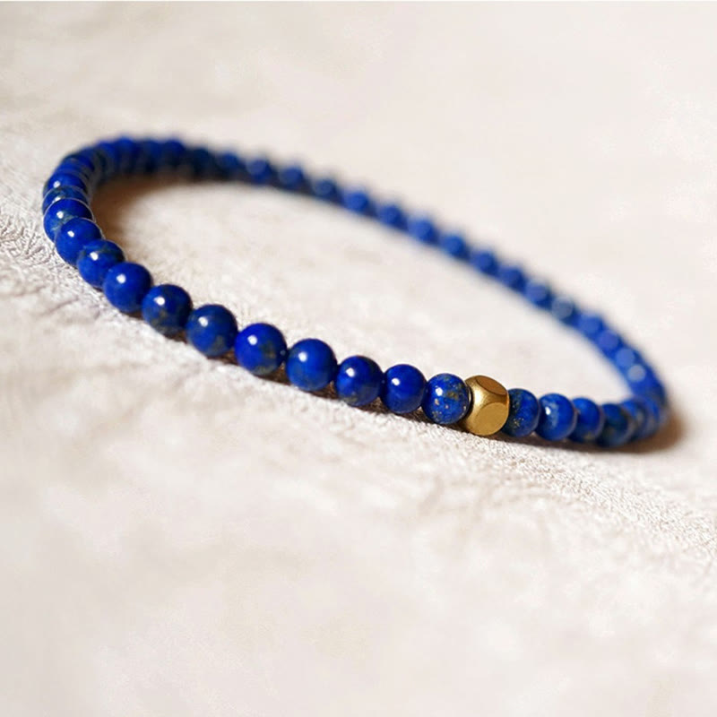 Nimara Ritual 4mm Ultra-thin Lazurite Beads Self Care Bracelet