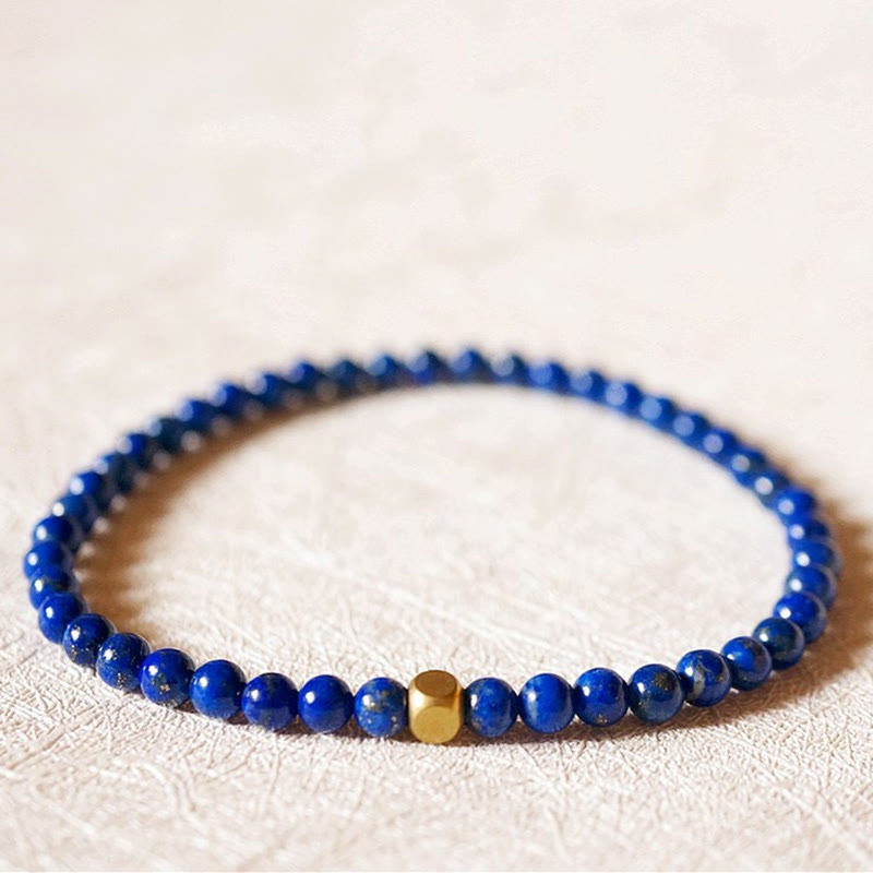 Nimara Ritual 4mm Ultra-thin Lazurite Beads Self Care Bracelet