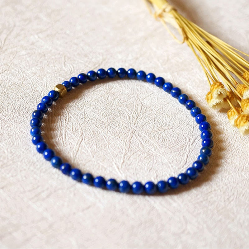 Nimara Ritual 4mm Ultra-thin Lazurite Beads Self Care Bracelet