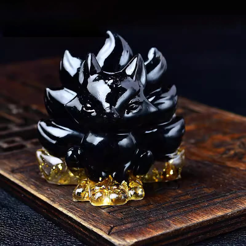 Nimara Ritual Natural Various Crystal Strawberry Quartz Amethyst Nine Tailed Fox Protection Home Decoration