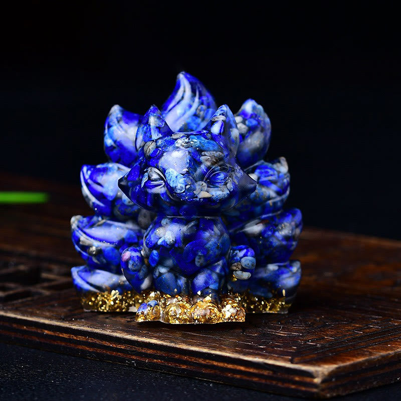 Nimara Ritual Natural Various Crystal Strawberry Quartz Amethyst Nine Tailed Fox Protection Home Decoration
