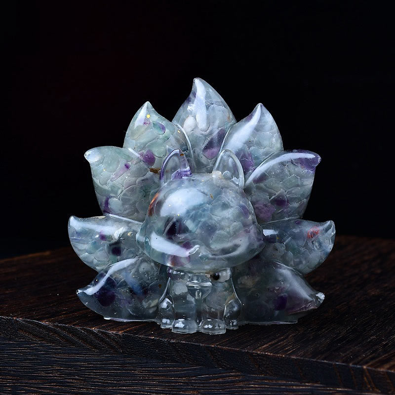 Nimara Ritual Small Various Stone Pink Crystal Citrine Amethyst Nine Tailed Fox Warmth Home Decoration