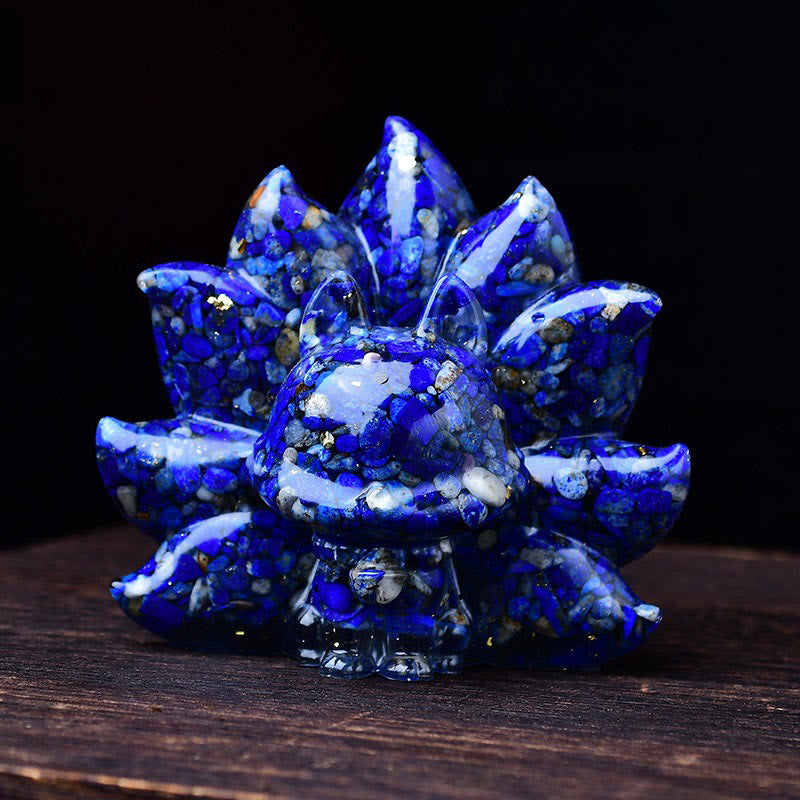 Nimara Ritual Small Various Stone Pink Crystal Citrine Amethyst Nine Tailed Fox Warmth Home Decoration