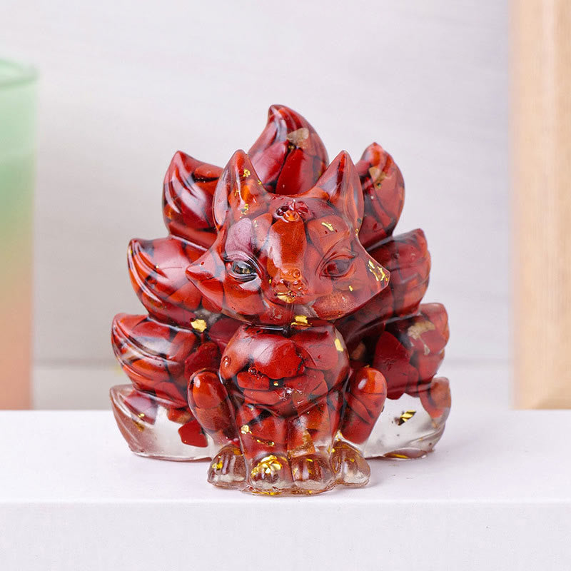 Nimara Ritual Small Various Stone Strawberry Quartz Amethyst Green Aventurine Nine Tailed Fox Healing Home Decoration