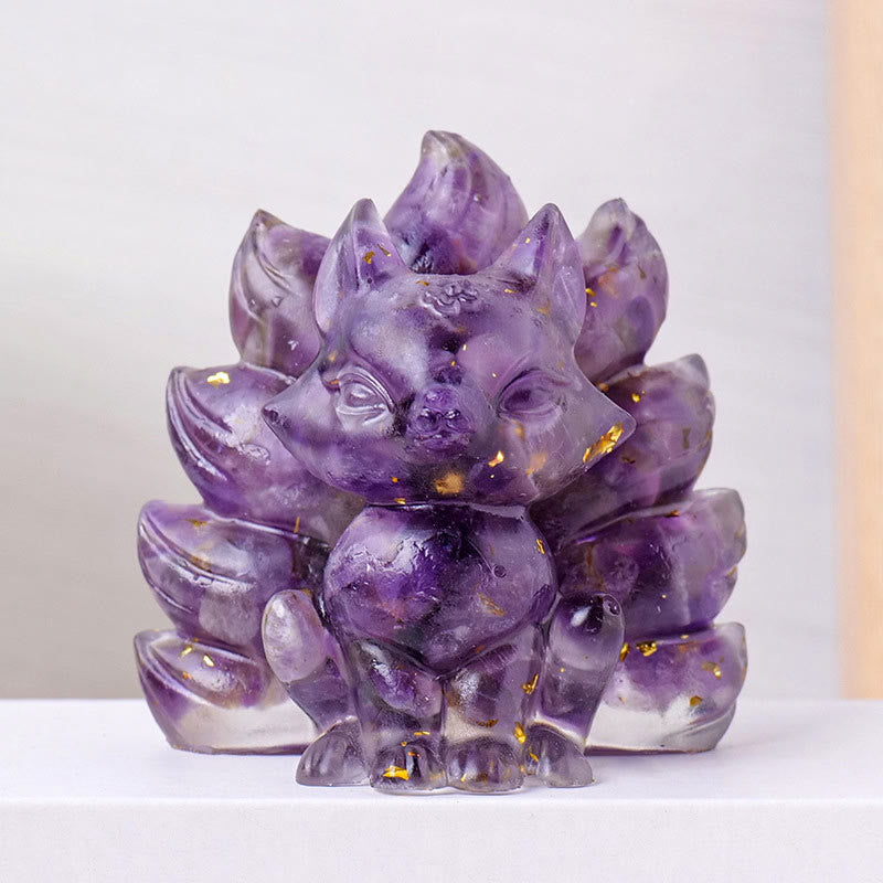 Nimara Ritual Small Various Stone Strawberry Quartz Amethyst Green Aventurine Nine Tailed Fox Healing Home Decoration