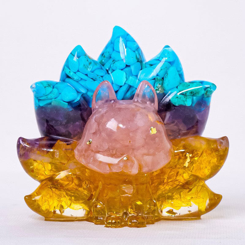 Nimara Ritual Small Various Stone Strawberry Quartz Amethyst Green Aventurine Nine Tailed Fox Healing Home Decoration