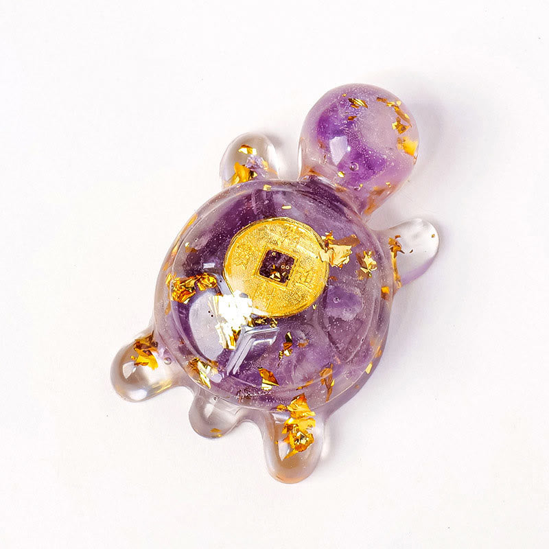 Nimara Ritual Small Various Crystal Green Aventurine Amethyst Turtle Copper Coins Luck Home Decoration