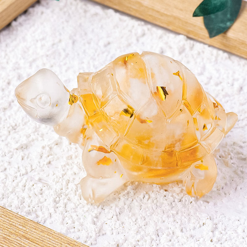 Nimara Ritual Various Stone Citrine Green Aventurine Amethyst Mini Turtle Prosperity Home Decoration