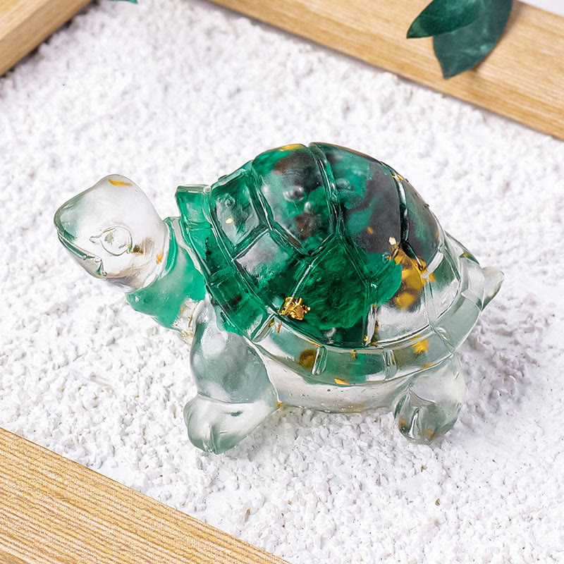 Nimara Ritual Various Stone Citrine Green Aventurine Amethyst Mini Turtle Prosperity Home Decoration