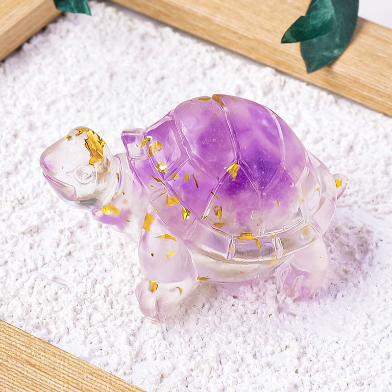 Nimara Ritual Various Stone Citrine Green Aventurine Amethyst Mini Turtle Prosperity Home Decoration