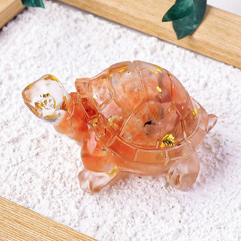 Nimara Ritual Various Stone Citrine Green Aventurine Amethyst Mini Turtle Prosperity Home Decoration