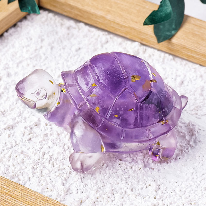 Nimara Ritual Various Stone Citrine Green Aventurine Amethyst Mini Turtle Prosperity Home Decoration