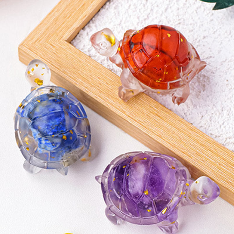 Nimara Ritual Various Stone Citrine Green Aventurine Amethyst Mini Turtle Prosperity Home Decoration