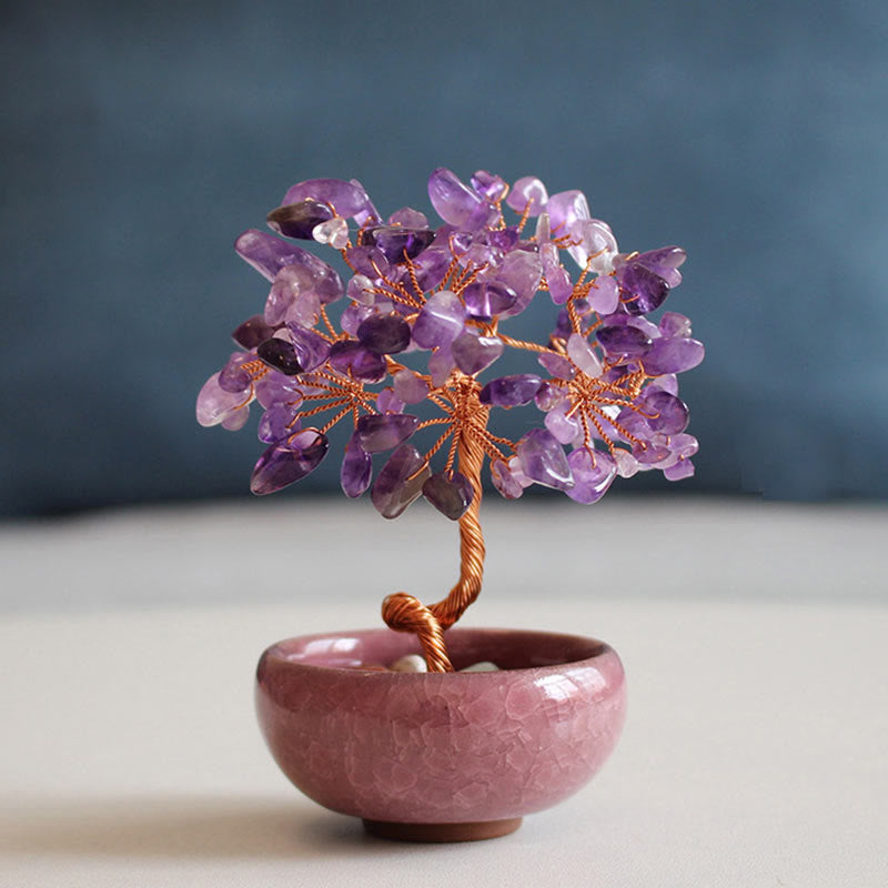 Nimara Ritual Various Crystal Citrine Amethyst Green Aventurine Tree Prosperity Home Decoration