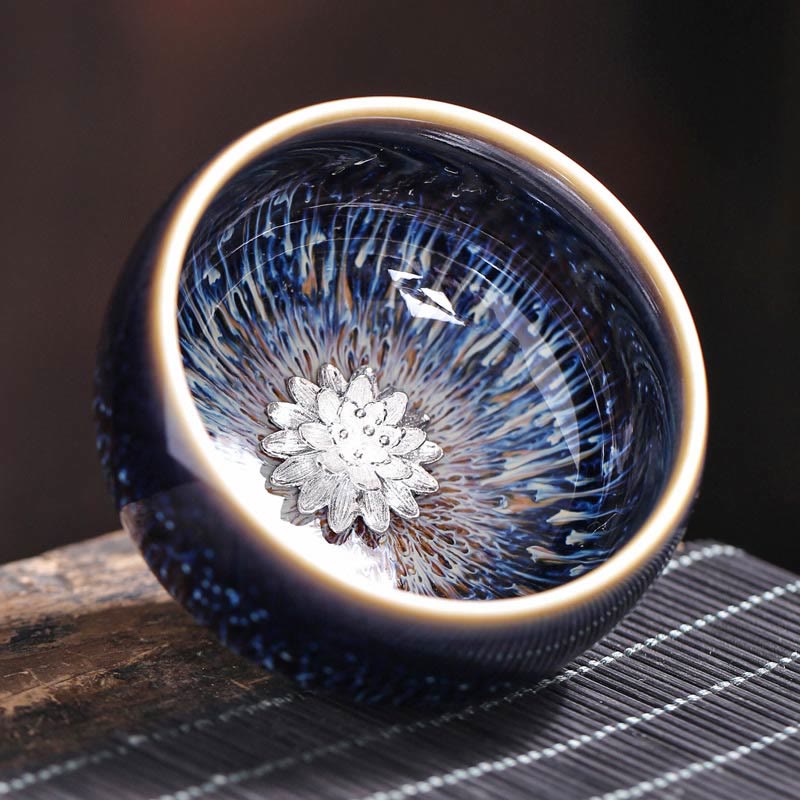 Nimara Ritual Handmade Chinese Jianzhan Koi Fish Lotus Dragon Phoenix 12 Chinese Zodiac Ceramic Teacup Kung Fu Tea Cup 70ml