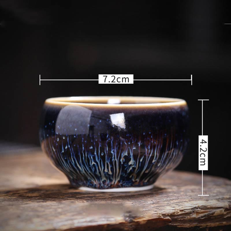 Nimara Ritual Handmade Chinese Jianzhan Koi Fish Lotus Dragon Phoenix 12 Chinese Zodiac Ceramic Teacup Kung Fu Tea Cup 70ml
