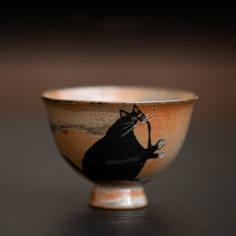 Nimara Ritual Small Cute Cat Teacup Kung Fu Tea Cup 60ml