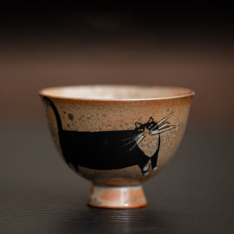Nimara Ritual Small Cute Cat Teacup Kung Fu Tea Cup 60ml