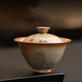 Nimara Ritual Cute Cat Ceramic Gaiwan Teacup Kung Fu Tea Cup With Lid 130ml