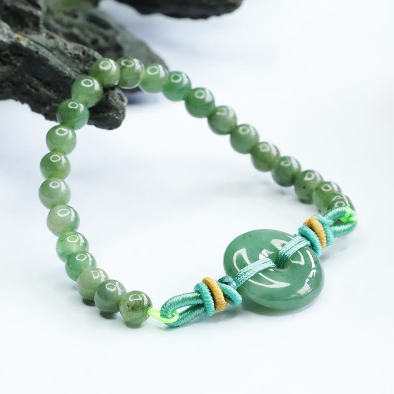 Nimara Ritual Jade Beads Peace Buckle Prosperity Bracelet