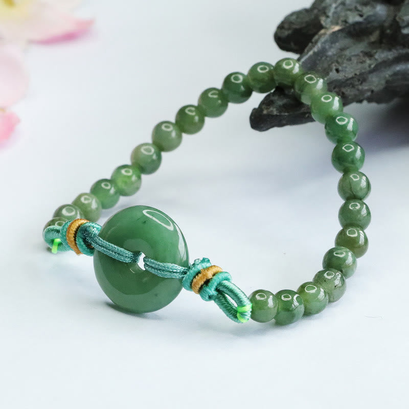 Nimara Ritual Jade Beads Peace Buckle Prosperity Bracelet