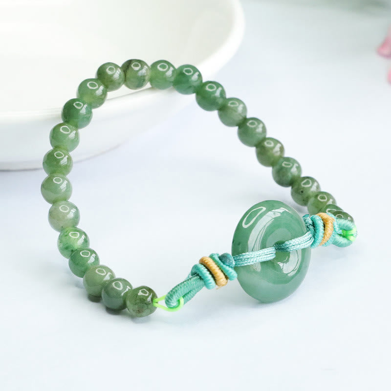 Nimara Ritual Jade Beads Peace Buckle Prosperity Bracelet