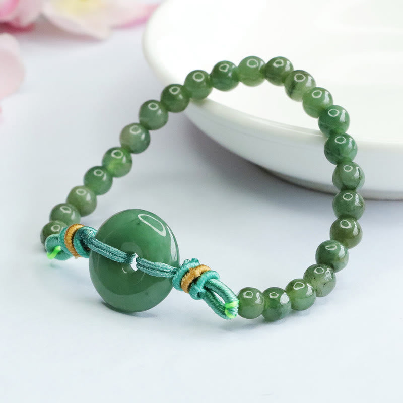 Nimara Ritual Jade Beads Peace Buckle Prosperity Bracelet