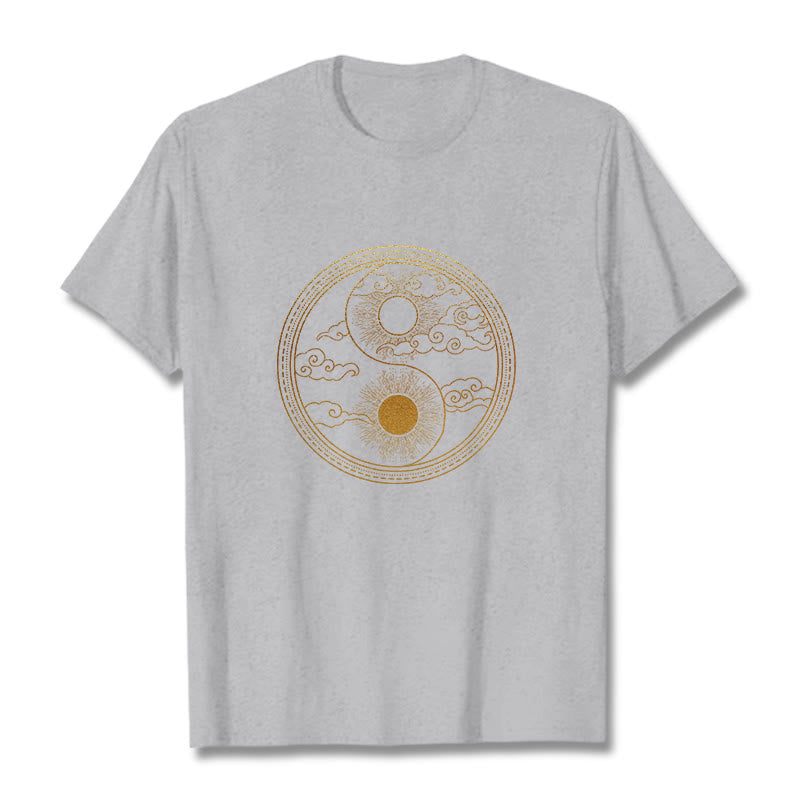 Nimara Ritual Yin Yang Sun Auspicious Clouds Tee T-shirt
