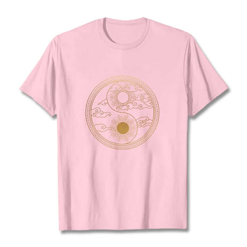 Nimara Ritual Yin Yang Sun Auspicious Clouds Tee T-shirt
