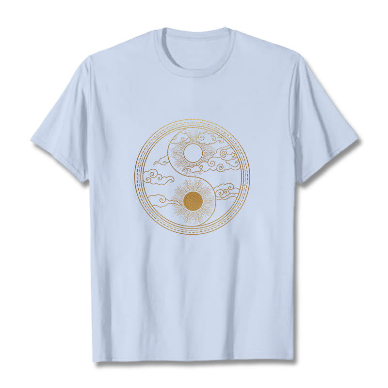 Nimara Ritual Yin Yang Sun Auspicious Clouds Tee T-shirt