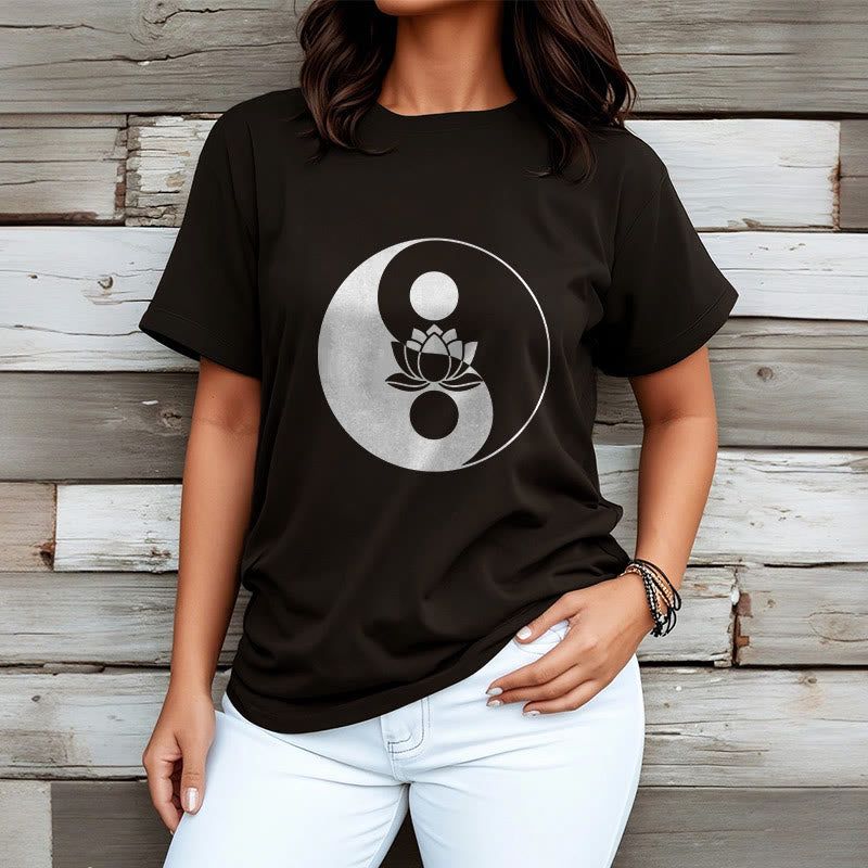 Nimara Ritual Yin Yang Lotus Flower Tee T-shirt