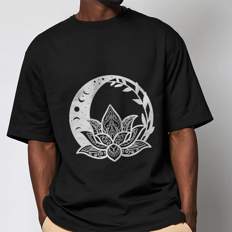 Nimara Ritual Lotus Flower Sun Moon Intertwining Vines Tee T-shirt
