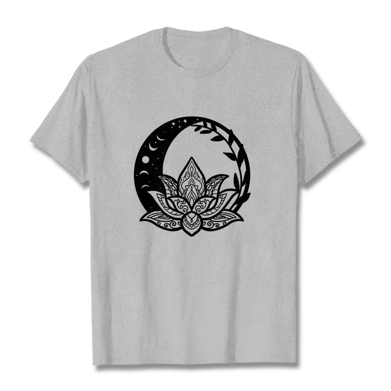 Nimara Ritual Lotus Flower Sun Moon Intertwining Vines Tee T-shirt