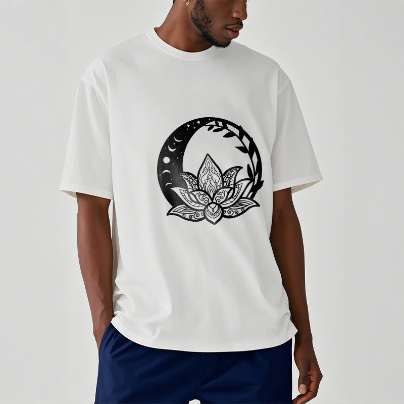 Nimara Ritual Lotus Flower Sun Moon Intertwining Vines Tee T-shirt