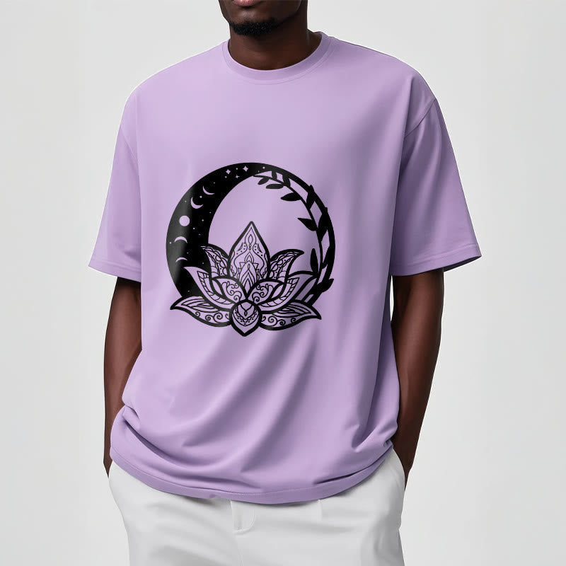 Nimara Ritual Lotus Flower Sun Moon Intertwining Vines Tee T-shirt