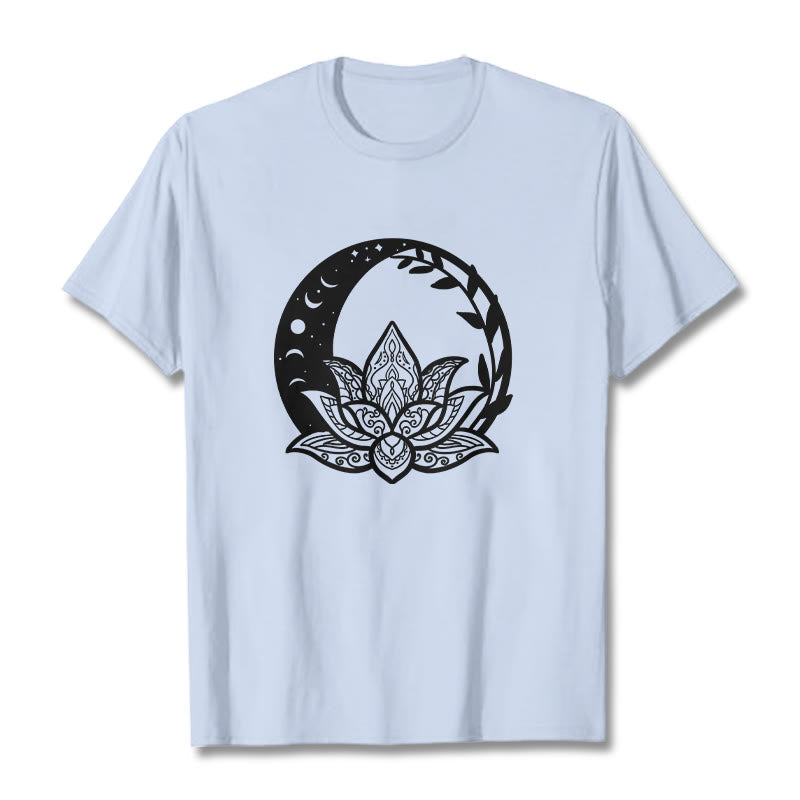Nimara Ritual Lotus Flower Sun Moon Intertwining Vines Tee T-shirt
