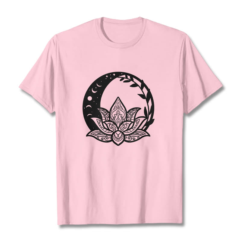 Nimara Ritual Lotus Flower Sun Moon Intertwining Vines Tee T-shirt