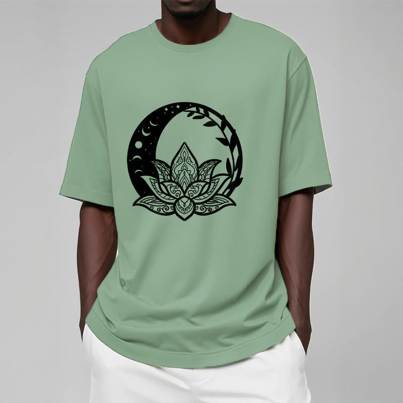 Nimara Ritual Lotus Flower Sun Moon Intertwining Vines Tee T-shirt