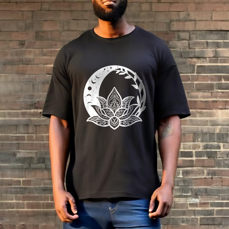 Nimara Ritual Lotus Flower Sun Moon Intertwining Vines Tee T-shirt