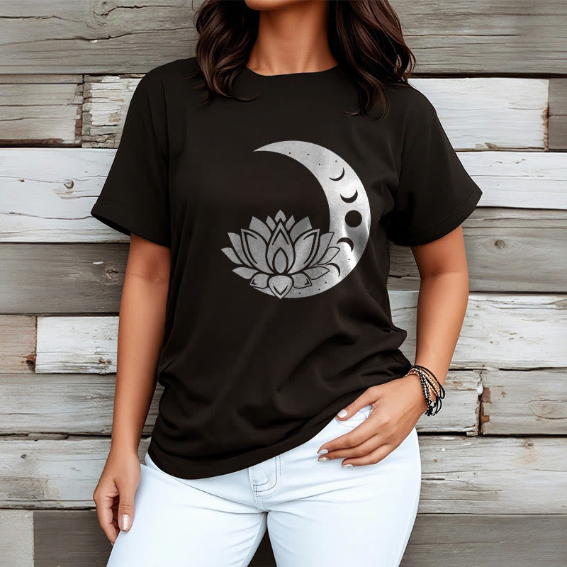 Nimara Ritual Crescent Moon Lotus Flower Sun Tee T-shirt