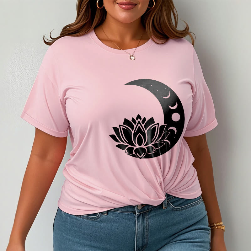 Nimara Ritual Crescent Moon Lotus Flower Sun Tee T-shirt