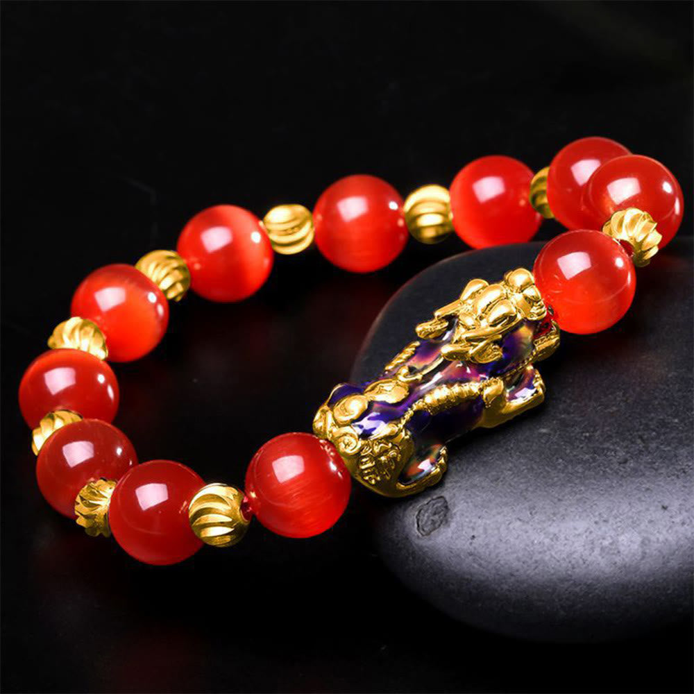 Nimara Ritual Cat Eye Color Change PiXiu Support Bracelet