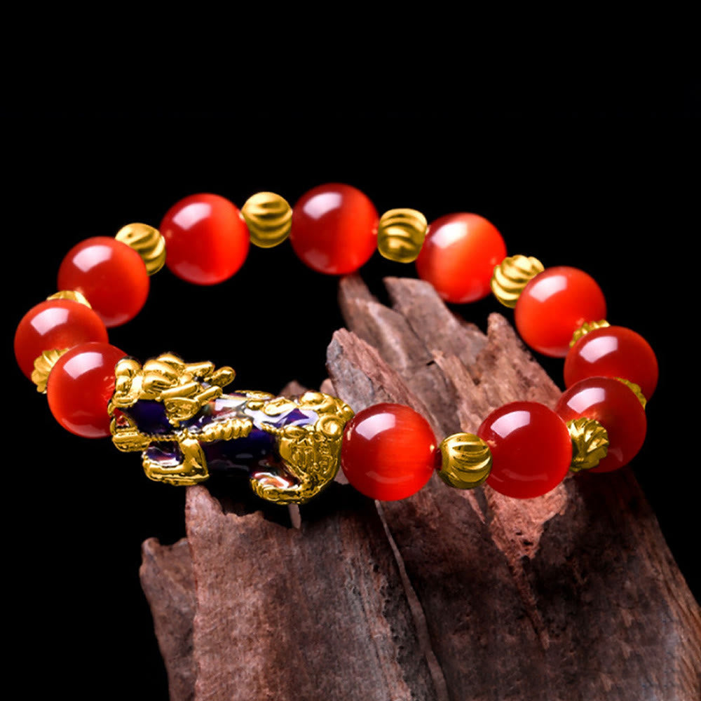 Nimara Ritual Cat Eye Color Change PiXiu Support Bracelet