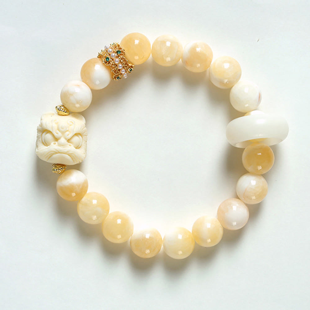 Nimara Ritual Amber Gray Agate Ivory Fruit Confidence Bracelet