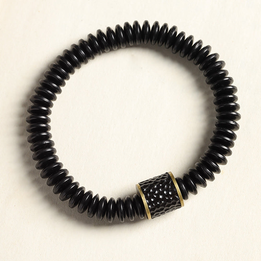 Nimara Ritual Tibetan Coconut Shell Auspicious Clouds Positive Bracelet