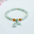 Nimara Ritual Jade Beads Leaf Peace Buckle Prosperity Bracelet