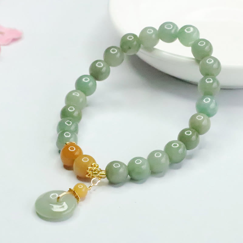 Nimara Ritual Jade Beads Peace Buckle Prosperity Abundance Bracelet